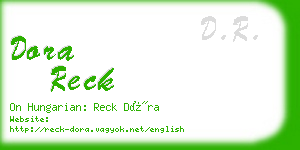 dora reck business card